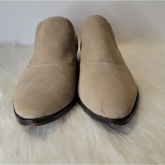 Free People Brady Suede Tan Pointed Toe Loafers Shoes Size US 8.5-9 / EU 39.5 - Picture 6 of 11